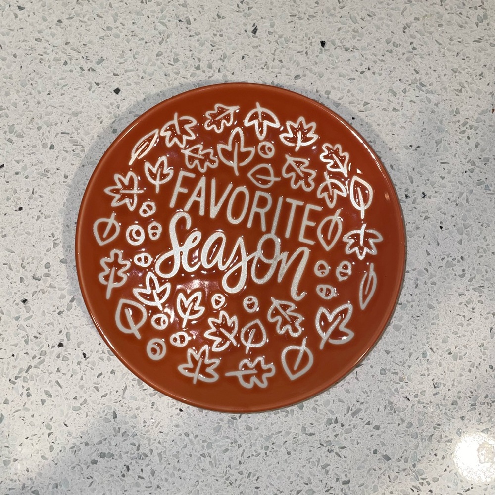 Set of 3 6” Appetizer Plate Burnt Orange